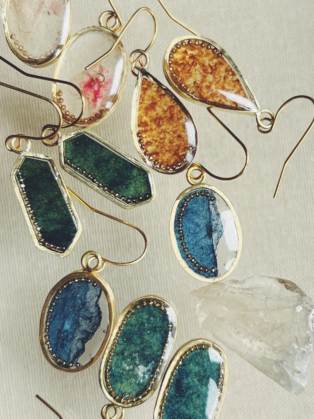 Boucles d'oreilles Washi / Hexagone