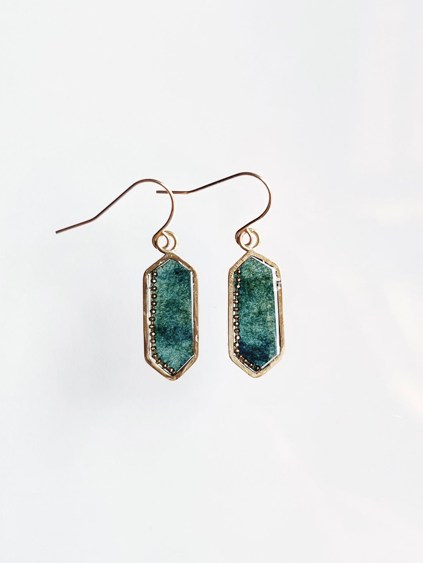 Boucles d'oreilles Washi / Hexagone