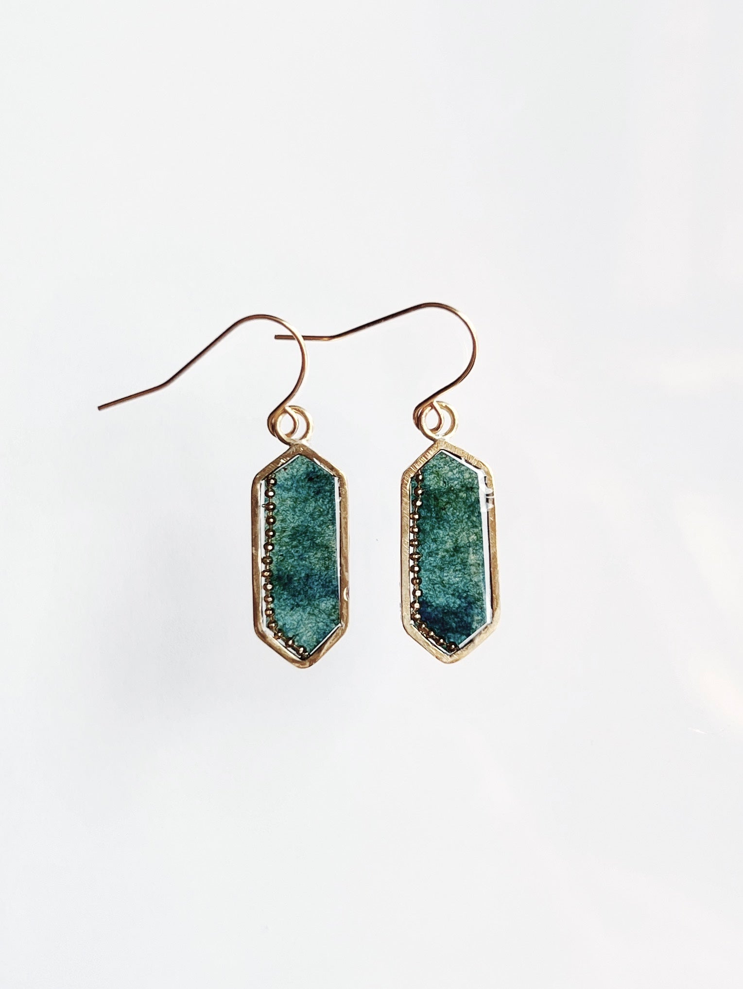 Boucles d'oreilles Washi / Hexagone