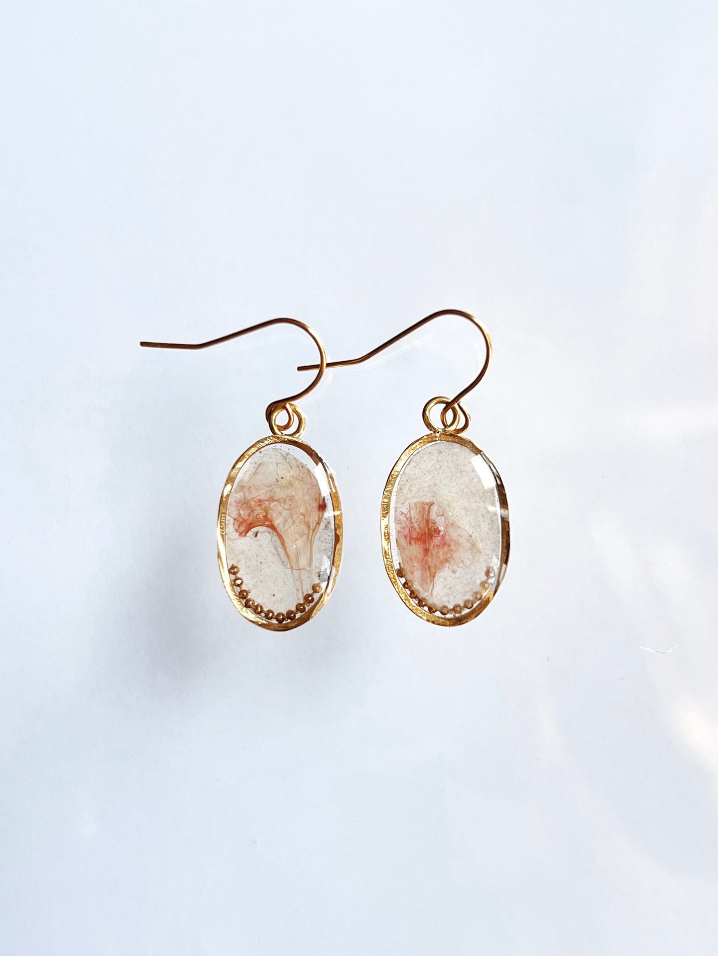 Boucles d'oreilles Washi / Pétales d'œillet