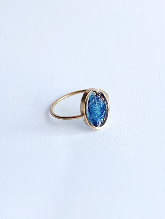 Bague Washi / Bleu indigo