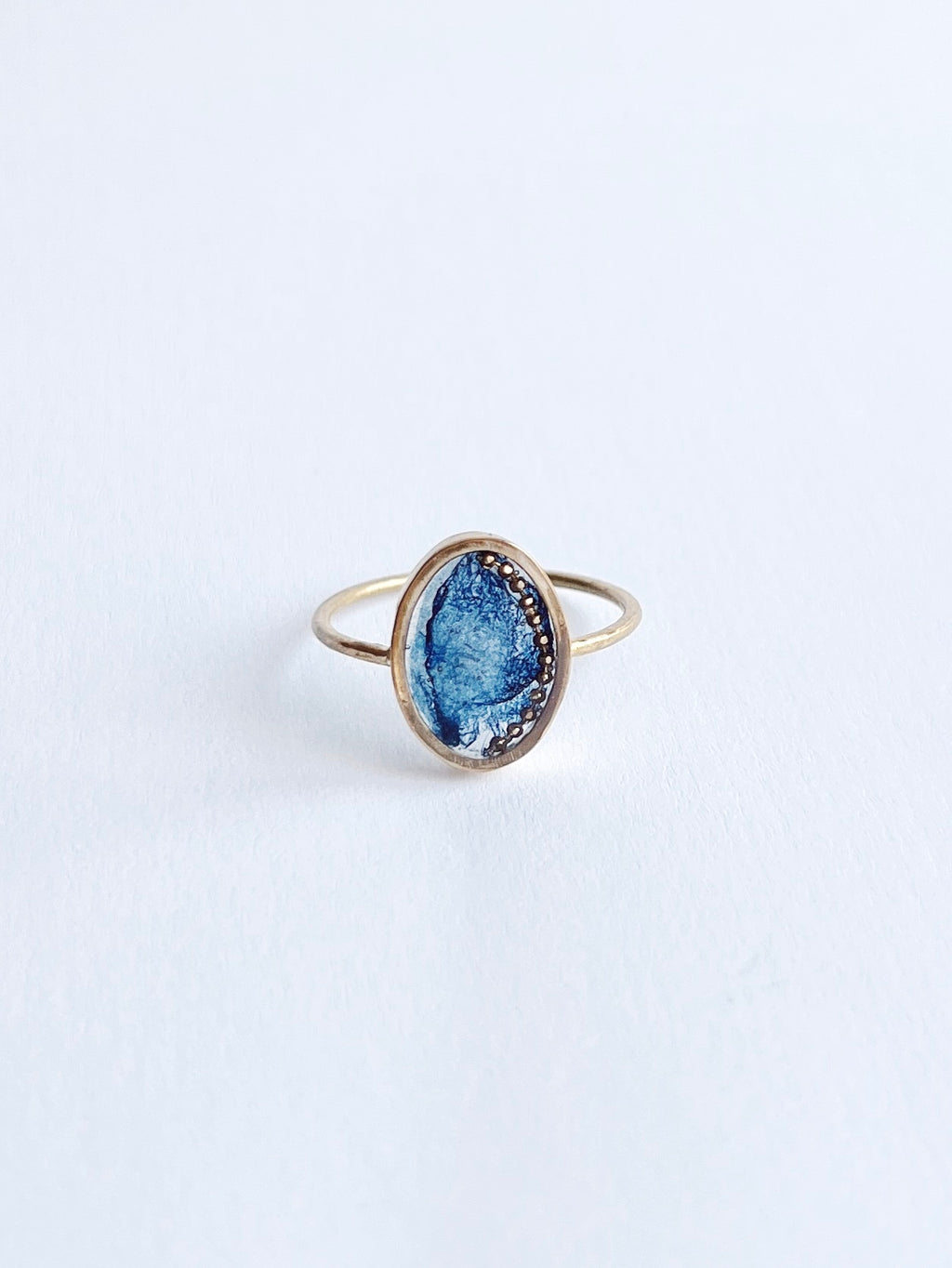Bague Washi / Bleu indigo