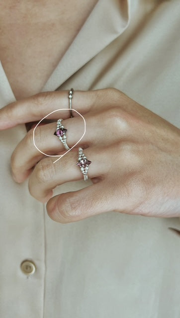 [Réservé à M. Loïc] Cabochon ring -violet- 54