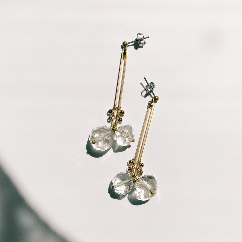 Chandelier earrings -Cerise-
