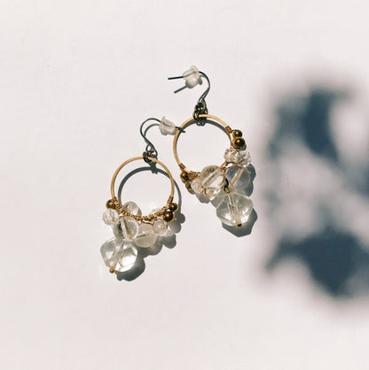 Ocean bubbles earrings -crystal-