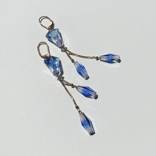 Ice glass earrings