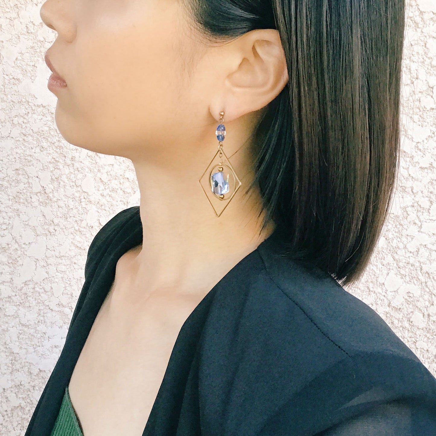 Chandelier earrings -lightblue-
